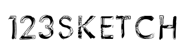 123Sketch Font Image