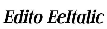Edito EeItalic Font Image