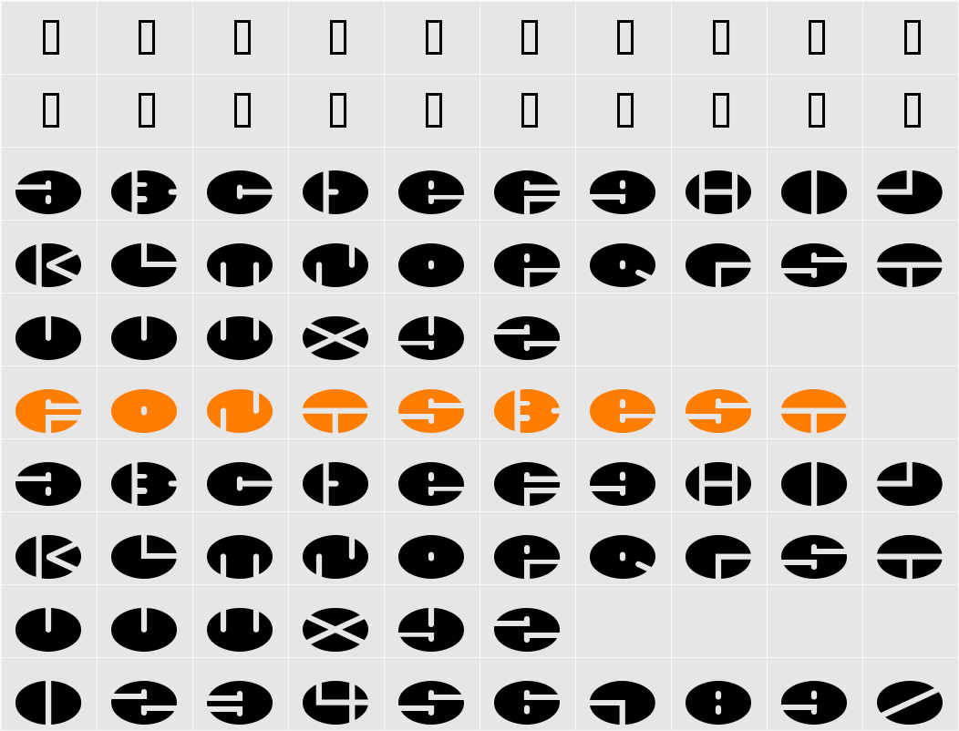 xminus Character Map