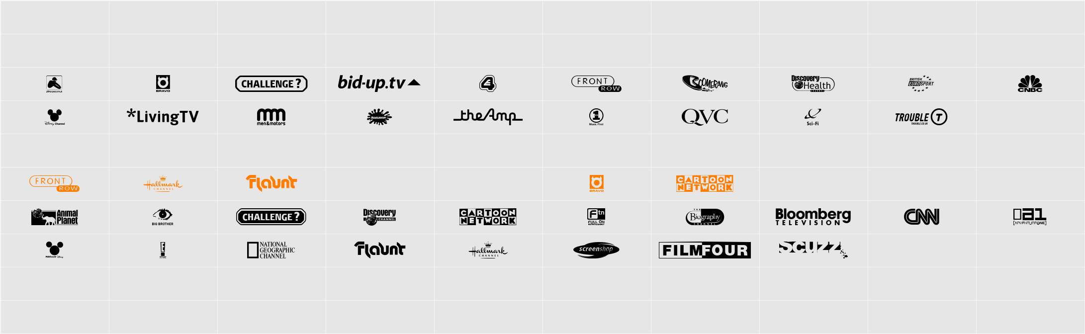 UK Digital TV Channel Logos Character Map
