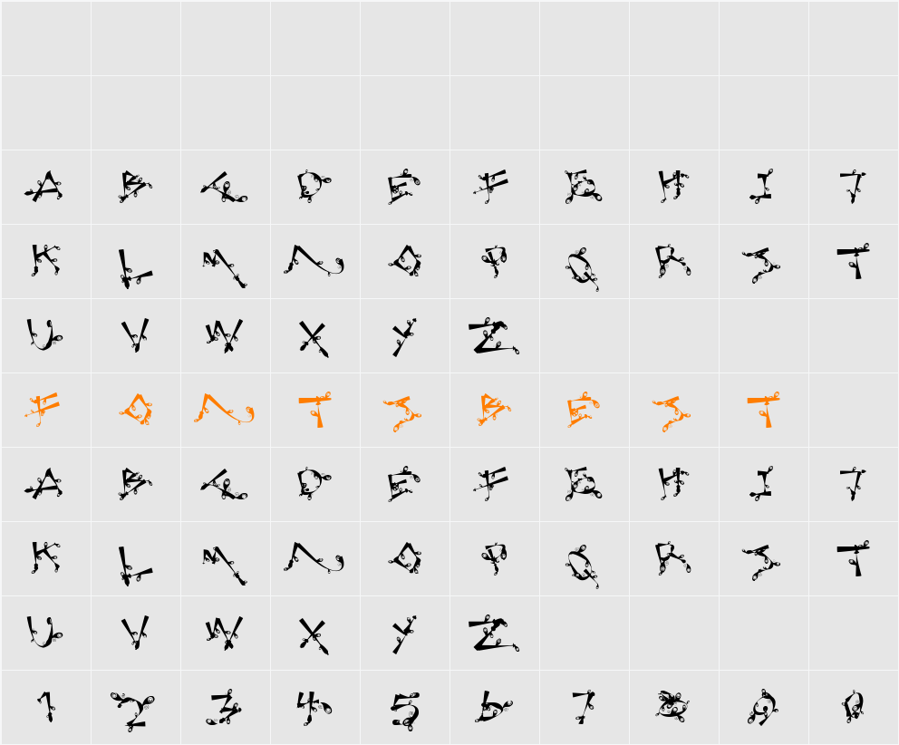 Lost Popnicasiana Character Map