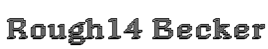 Rough14 Becker Font Image