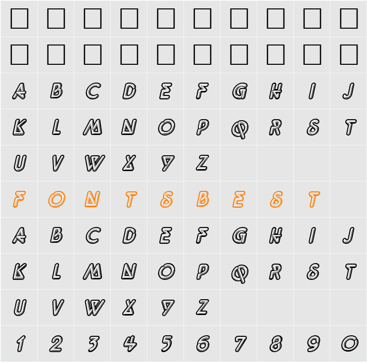 QuarkNeon Character Map