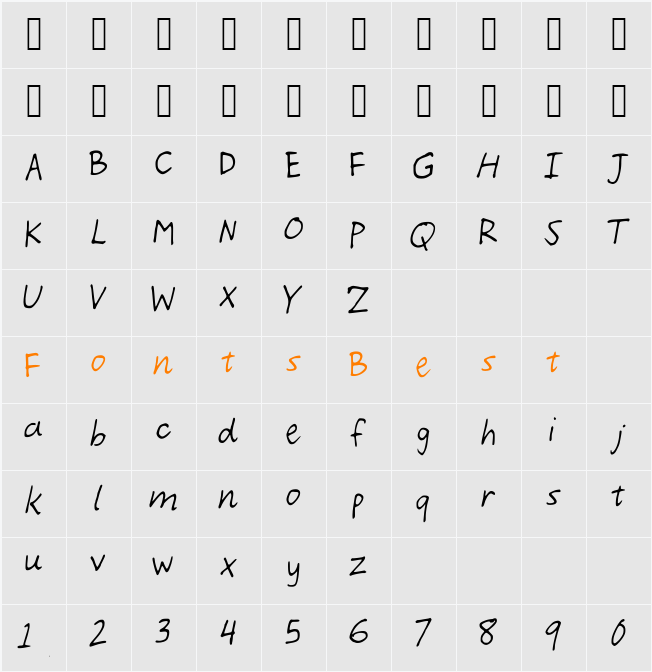 demoi Character Map