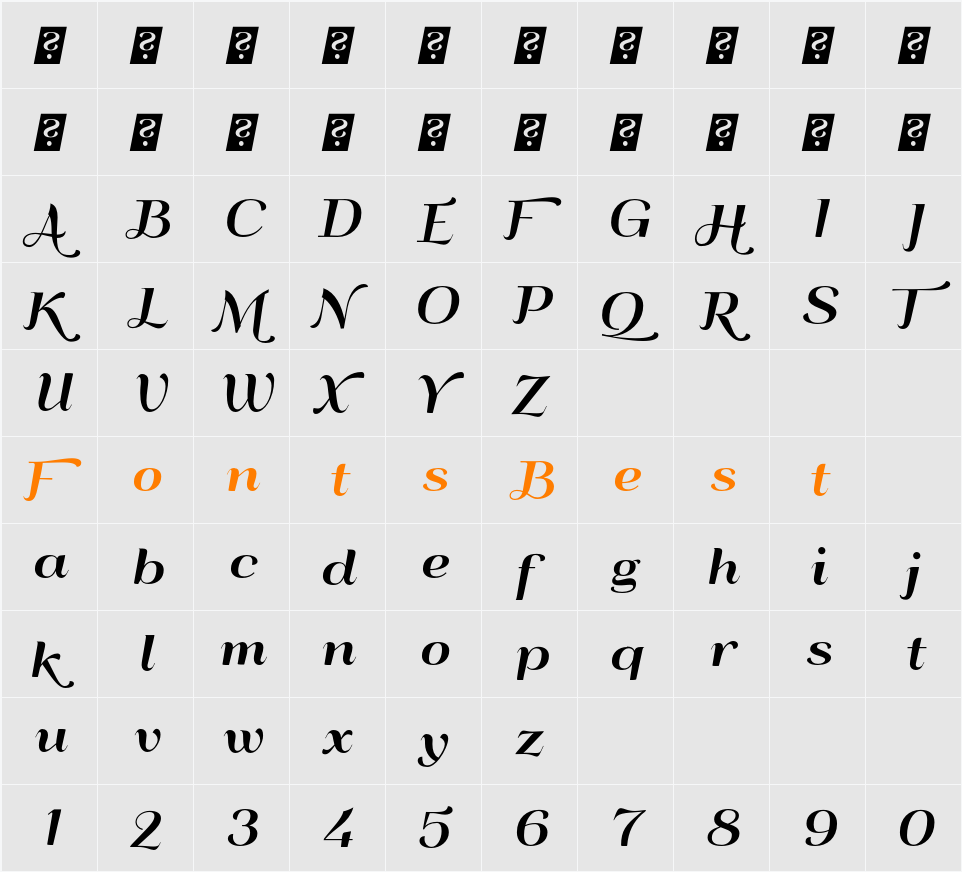 QumpellkaNo12 Character Map