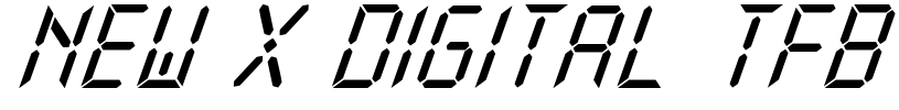 New X Digital tfb Font Image