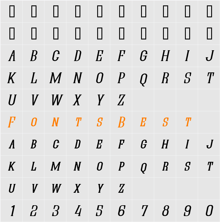 Quastic Kaps Character Map