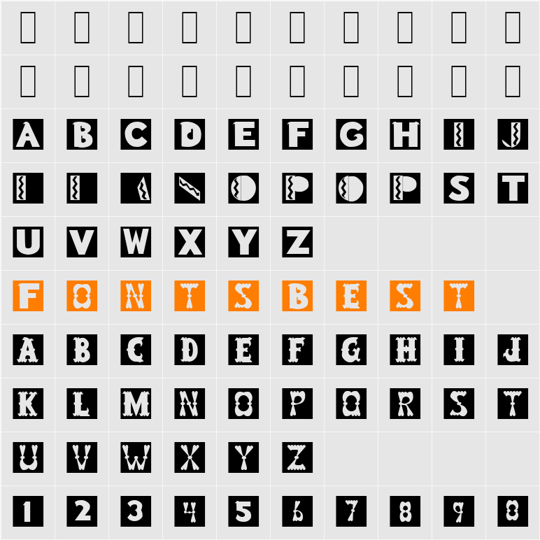Blockboys Character Map