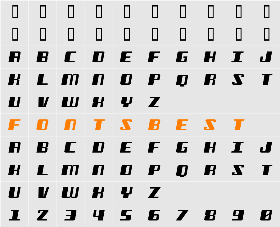 Freezer BTN Wide Character Map