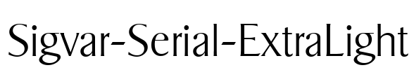 Sigvar-Serial-ExtraLight Font Image