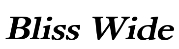 Bliss Wide Font Image