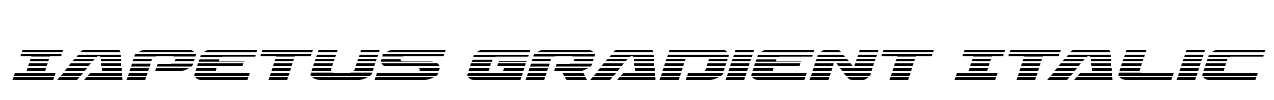 Iapetus Gradient Italic Font Image