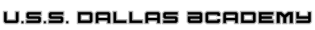 U.S.S. Dallas Academy Font Image