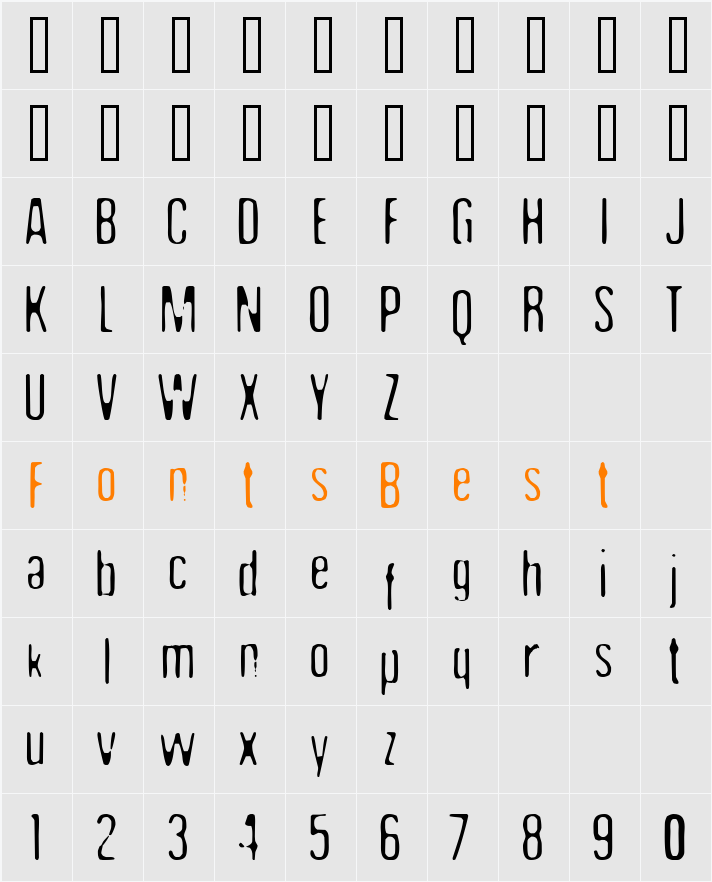 Undo35 Character Map