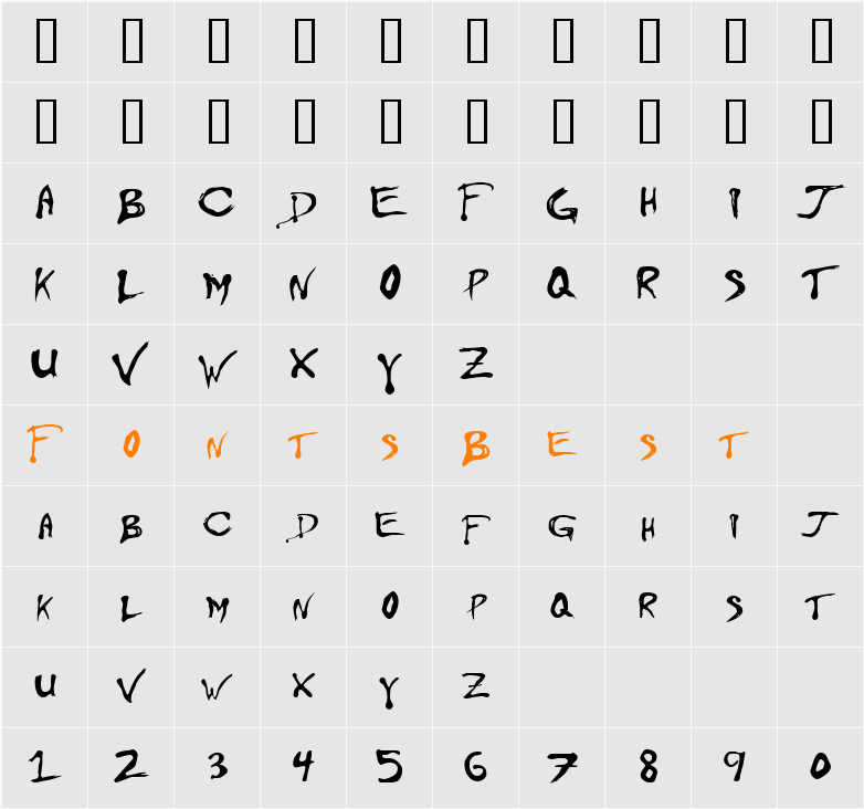 FloydianCyr Character Map