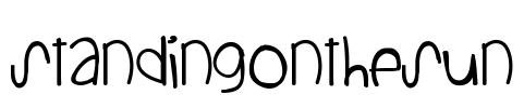 StandingOnTheSun Font Image