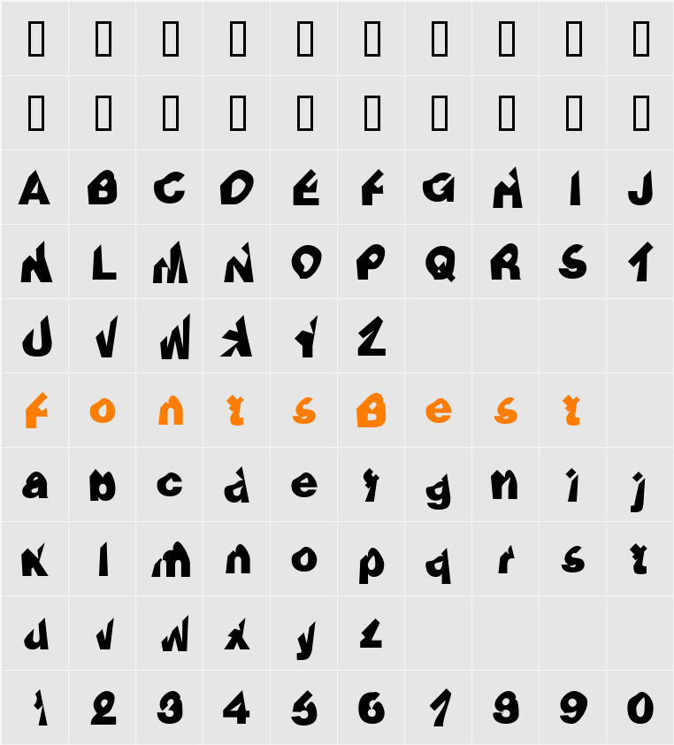 Hammer Character Map