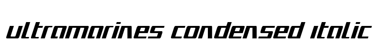 Ultramarines Condensed Italic Font Image