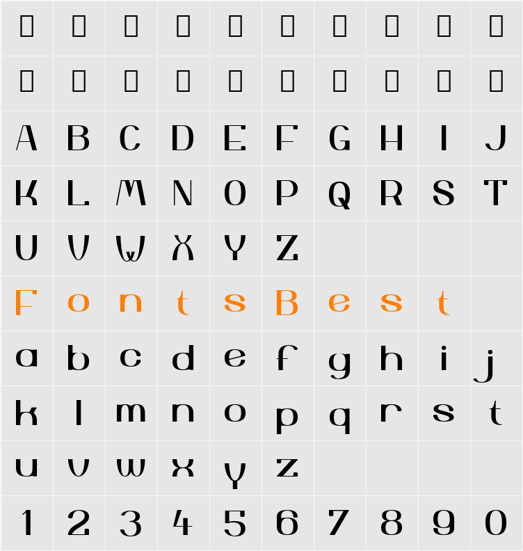 Yiggivoo Unicode Character Map