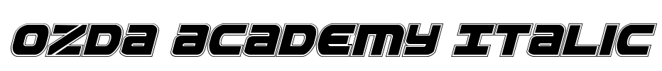 Ozda Academy Italic Font Image