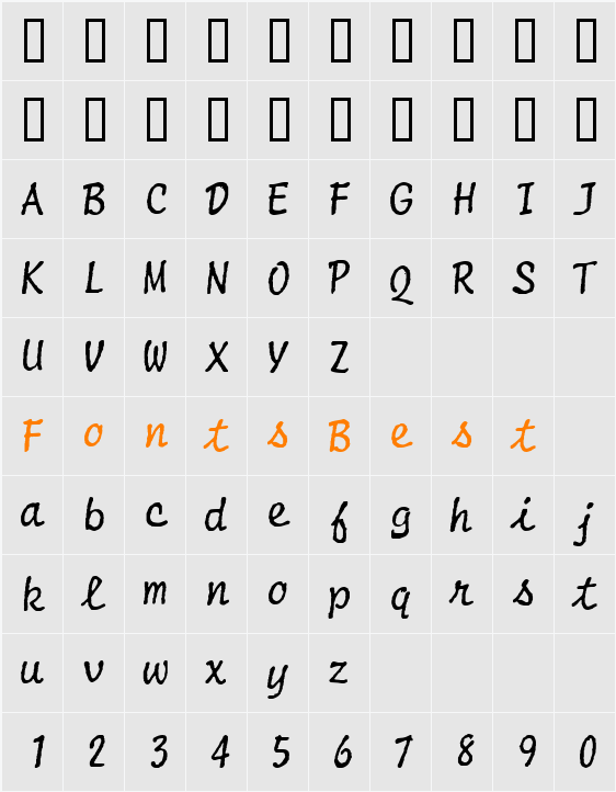 Kathleen Character Map