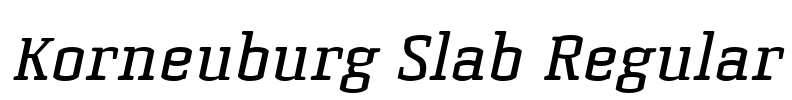 Korneuburg Slab Regular Font Image