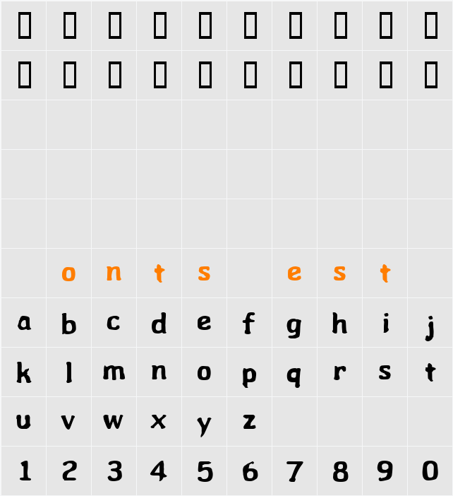 Wibble Character Map