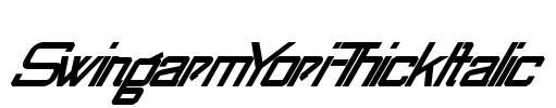 SwingarmYori-ThickItalic Font Image