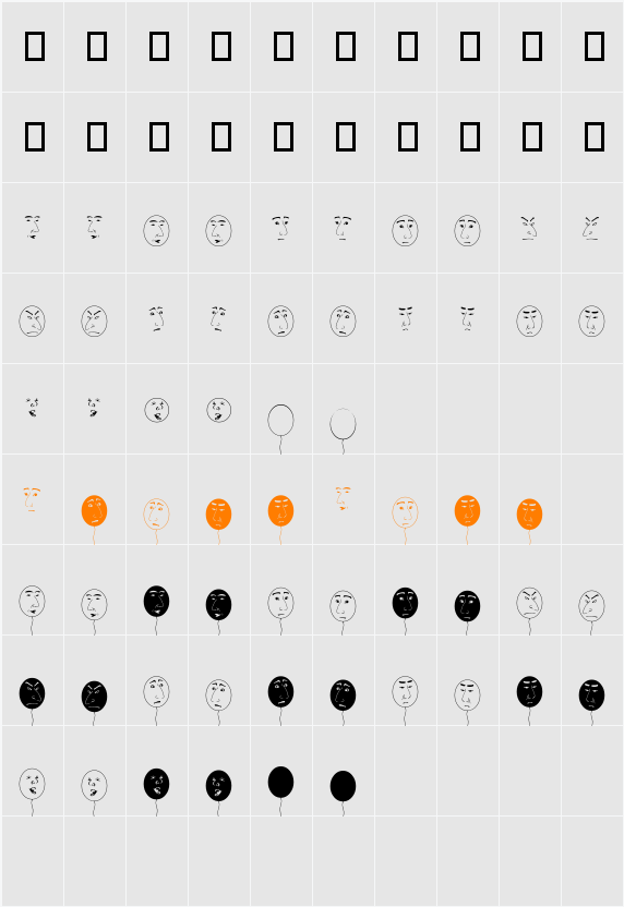 balloon man Character Map