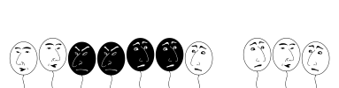 balloon man Font Image