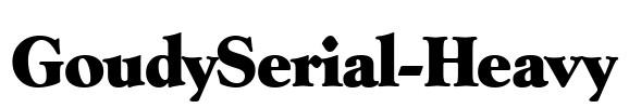 GoudySerial-Heavy Font Image