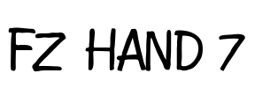 FZ HAND 7 Font Image