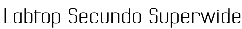 Labtop Secundo Superwide Font Image