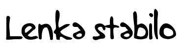 Lenka stabilo Font Image