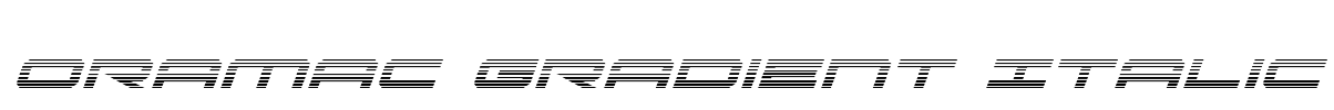 Oramac Gradient Italic Font Image