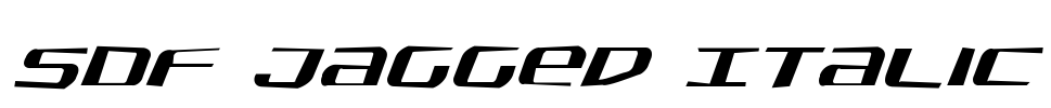 SDF Jagged Italic Font Image