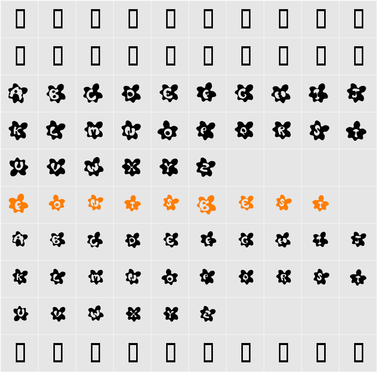 Fried Eggs Character Map