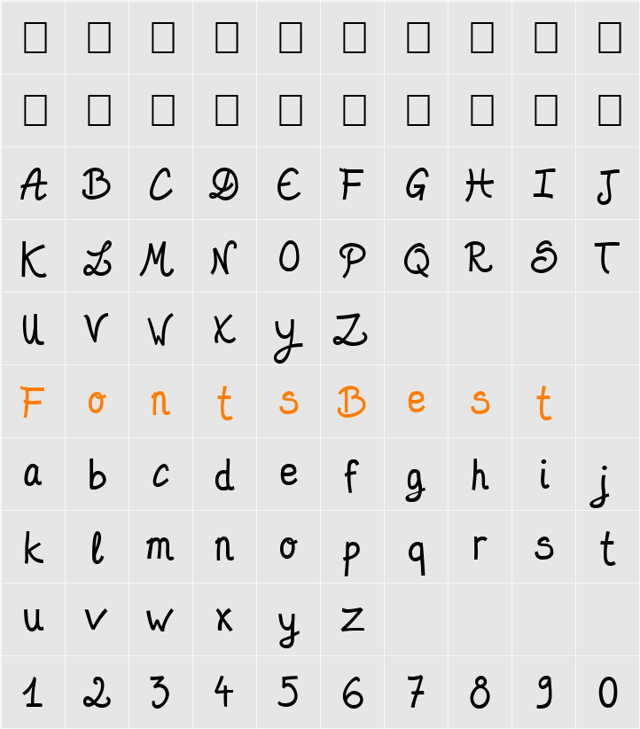 Desard Character Map