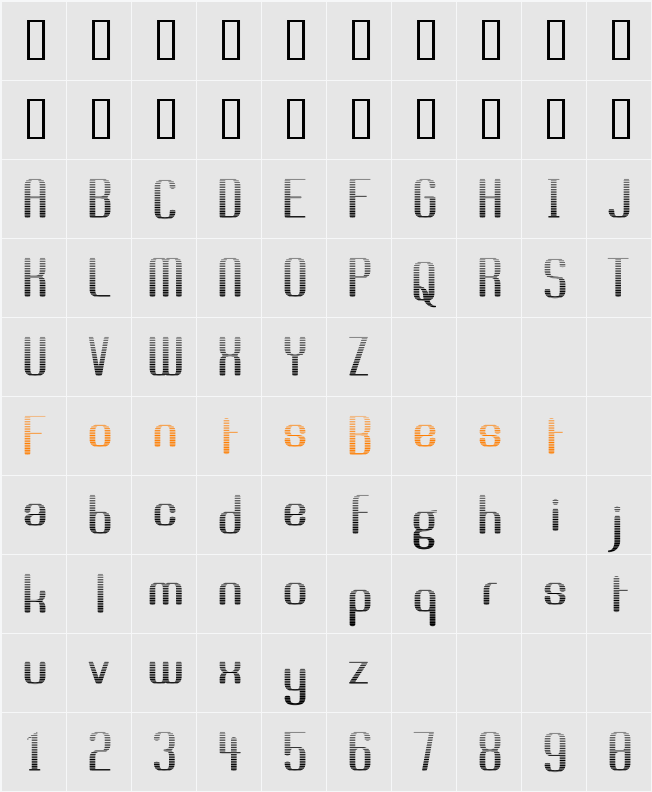 Brassiere Line Character Map