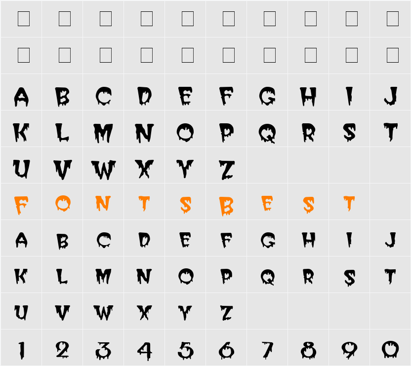 Bugaboo SSi Character Map