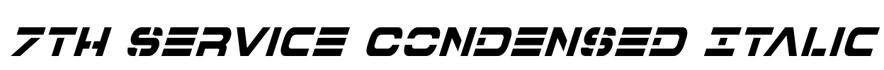 7th Service Condensed Italic
