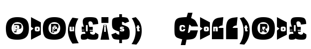 Populist Control Font Image