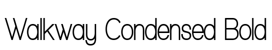 Walkway Condensed Bold Font Image