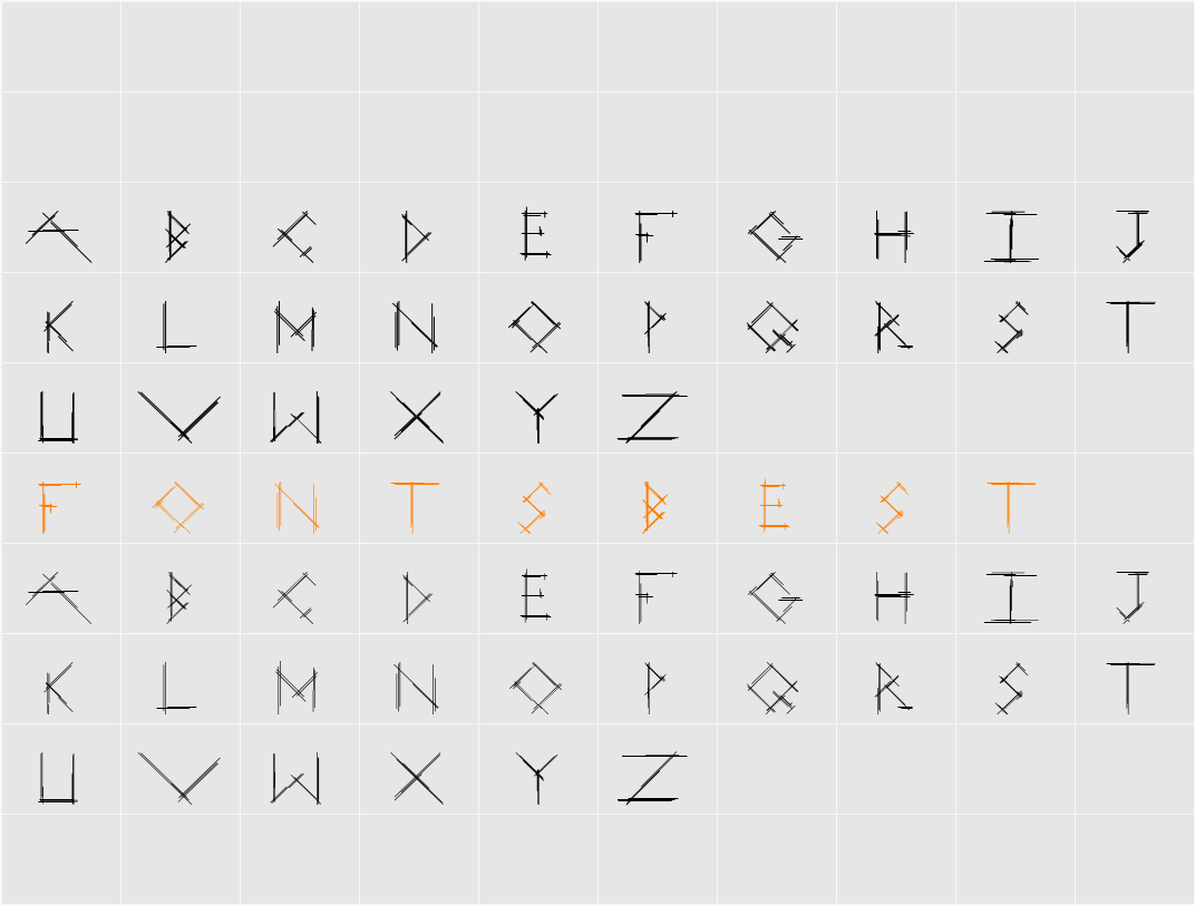 Strokey Character Map