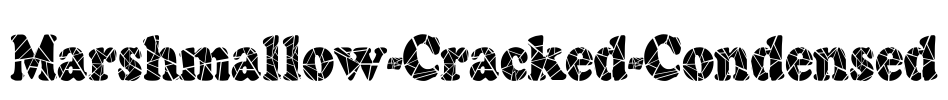 Marshmallow-Cracked-Condensed Font Image