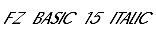 FZ BASIC 15 ITALIC Font Image
