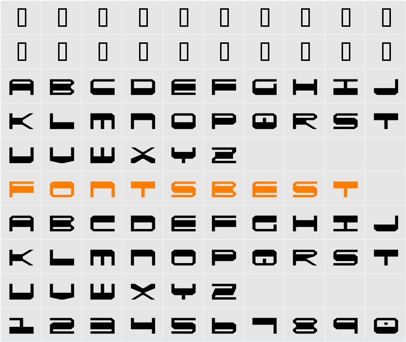 QuickGear Character Map