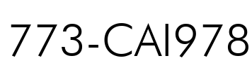 773-CAI978 Font Image