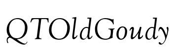 QTOldGoudy Font Image