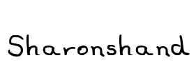 Sharonshand Font Image